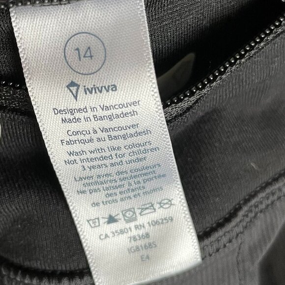 ivivva by Lululemon Set the Pace Skort/Skirt Black Sz 14 Girls/XS Women - Picture 11 of 15